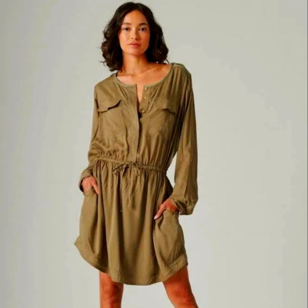 Lucky Brand Utility Military Surplus Shirt-Dress
